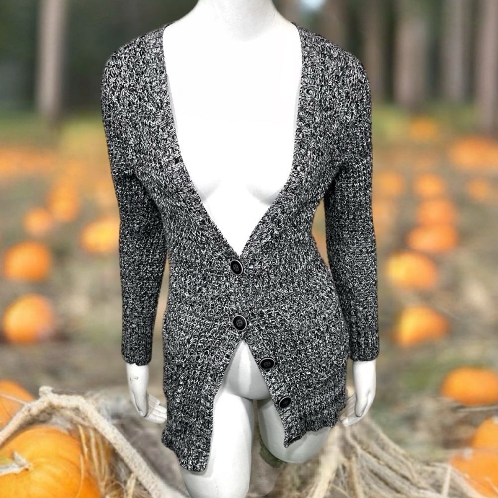 American Eagle, Gray Button-Down Knit Cardigan - image 1